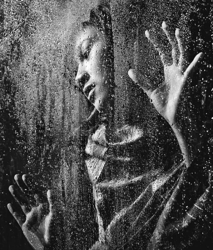 Melancholy Rain Portrait by m salim bhayangkara — canvas wall art