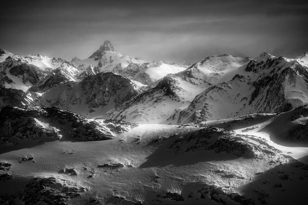 Majestic Snowy Peaks by Adrian Popan — canvas wall art