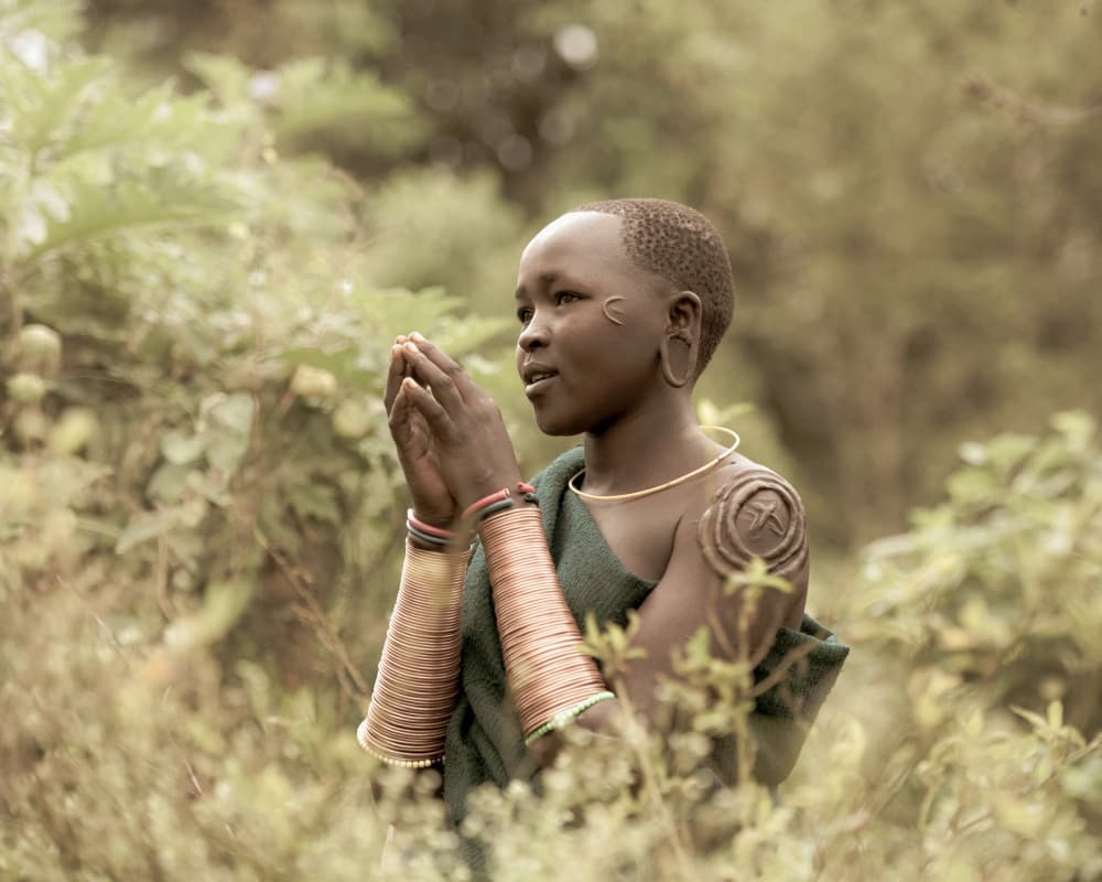Serene Mursi Woman by Tori E Bohn — canvas wall art