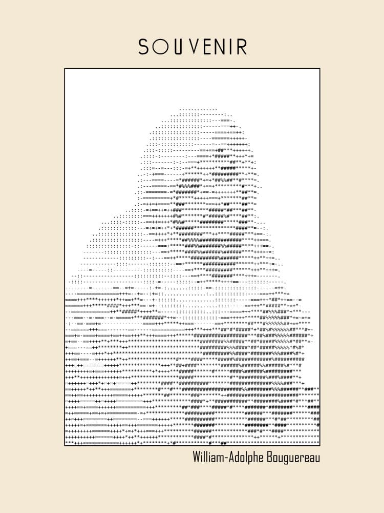 ASCII Art Portrait by Doa Project — canvas wall art