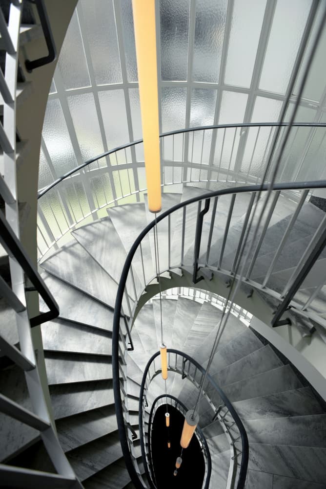 Elegant Spiral Staircase by Jorge Pimenta — canvas wall art