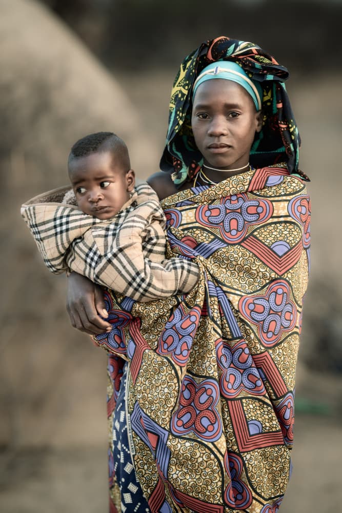 African Mother and Child by Trevor Cole — canvas wall art