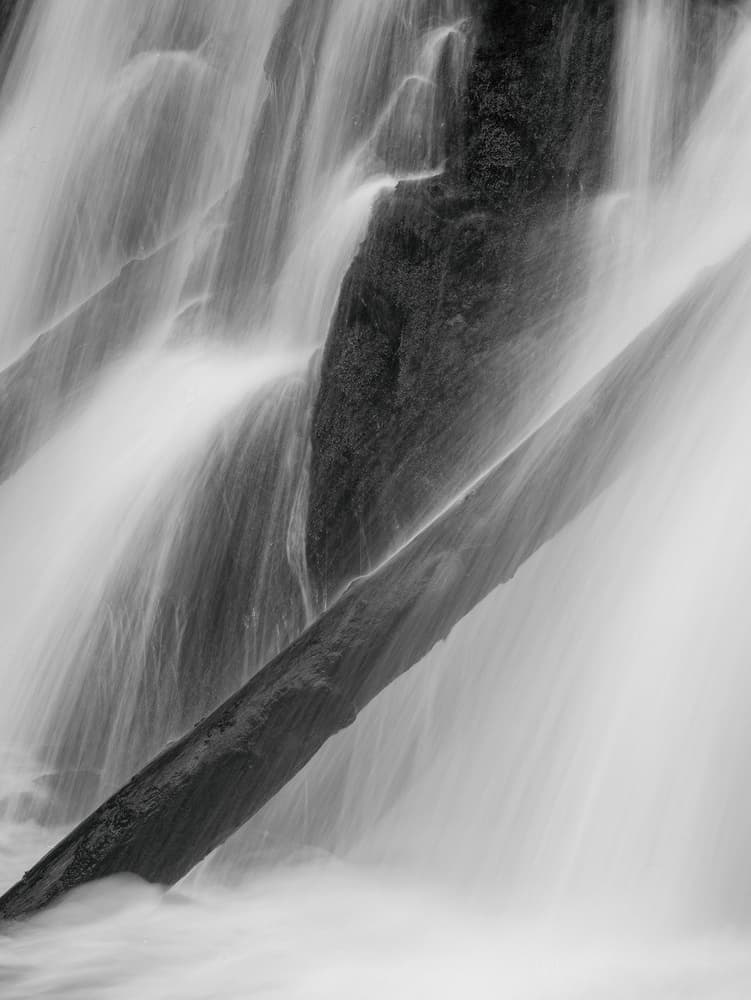Silky Waterfall Log by Andreas Agazzi — canvas wall art