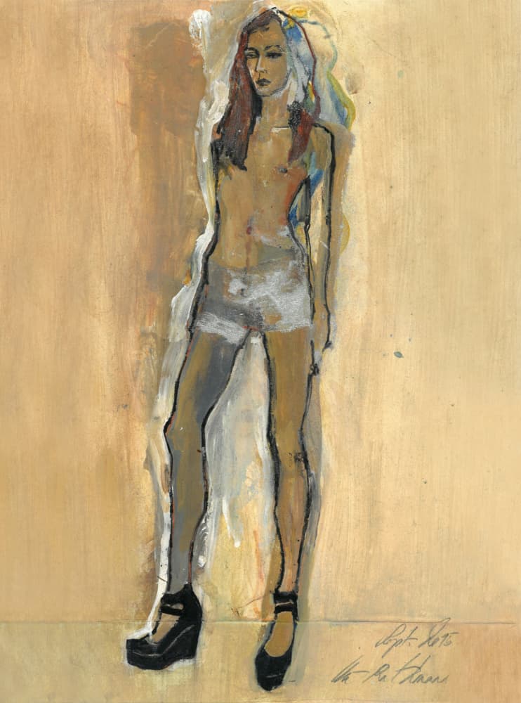 Expressive Nude Woman by Ute Rathmann — canvas wall art