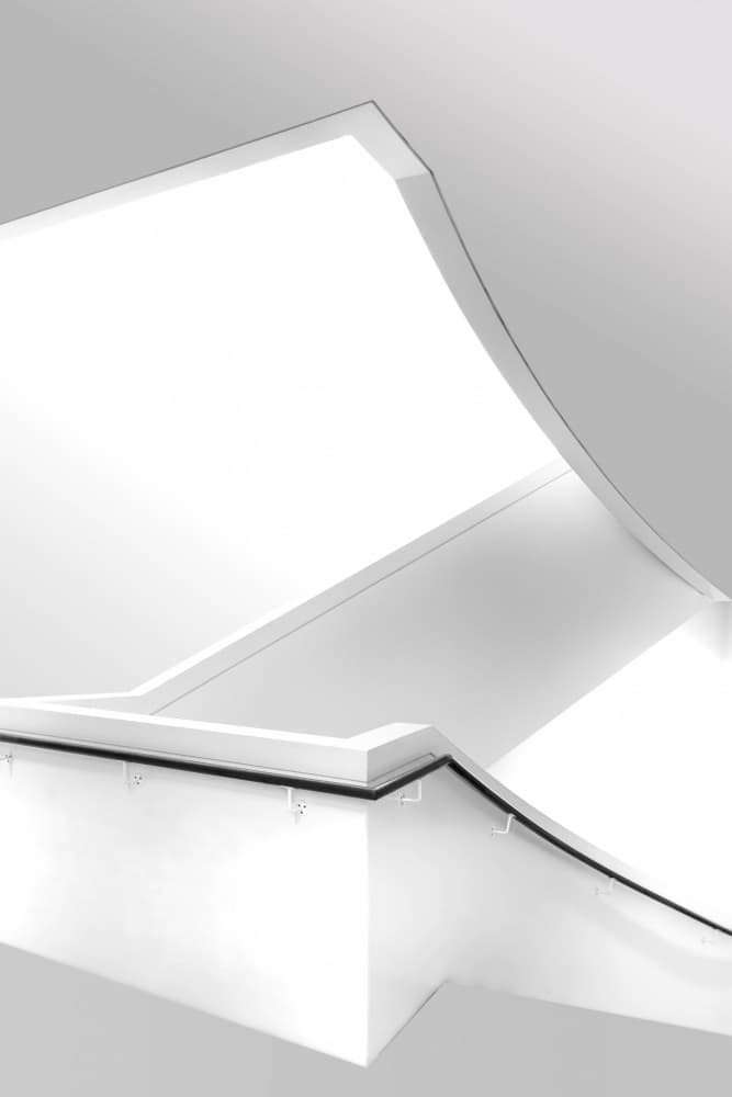 Modern White Staircase by Greetje van Son — canvas wall art