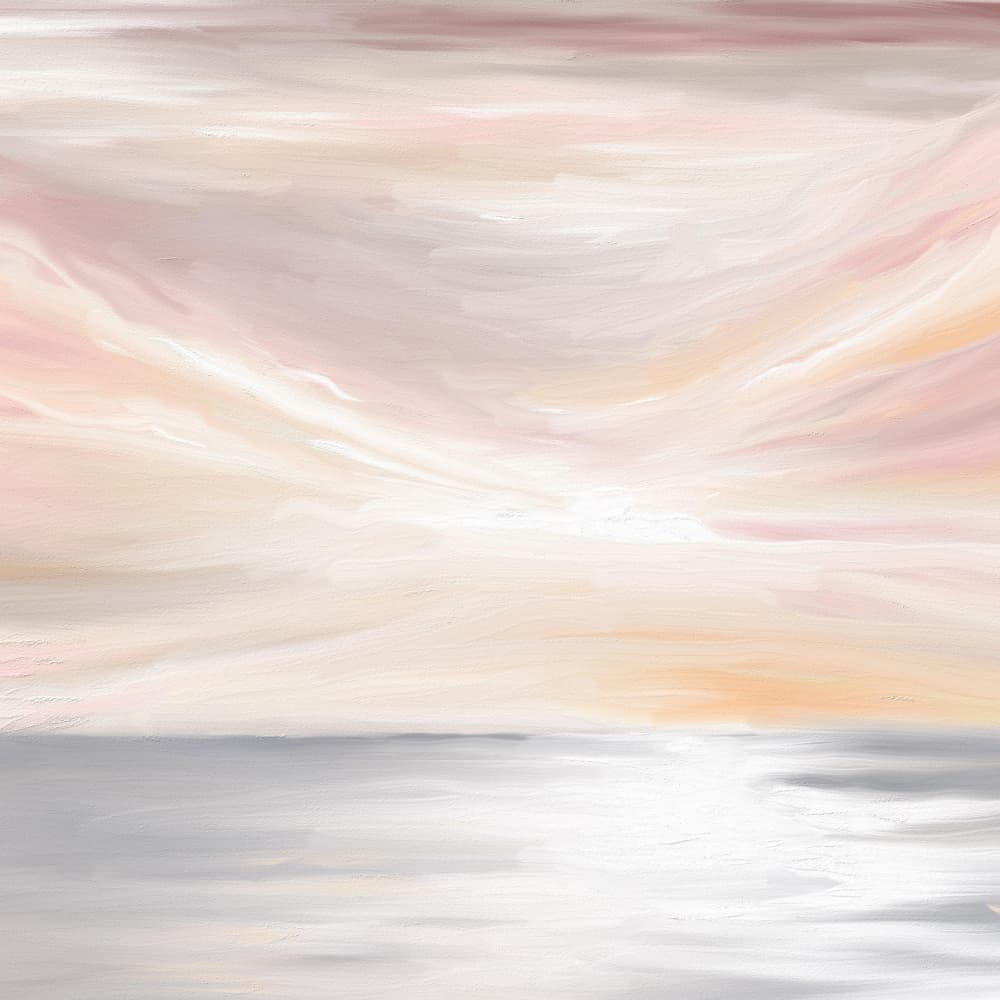 Serene Pastel Ocean View by Jenna Alheit — canvas wall art