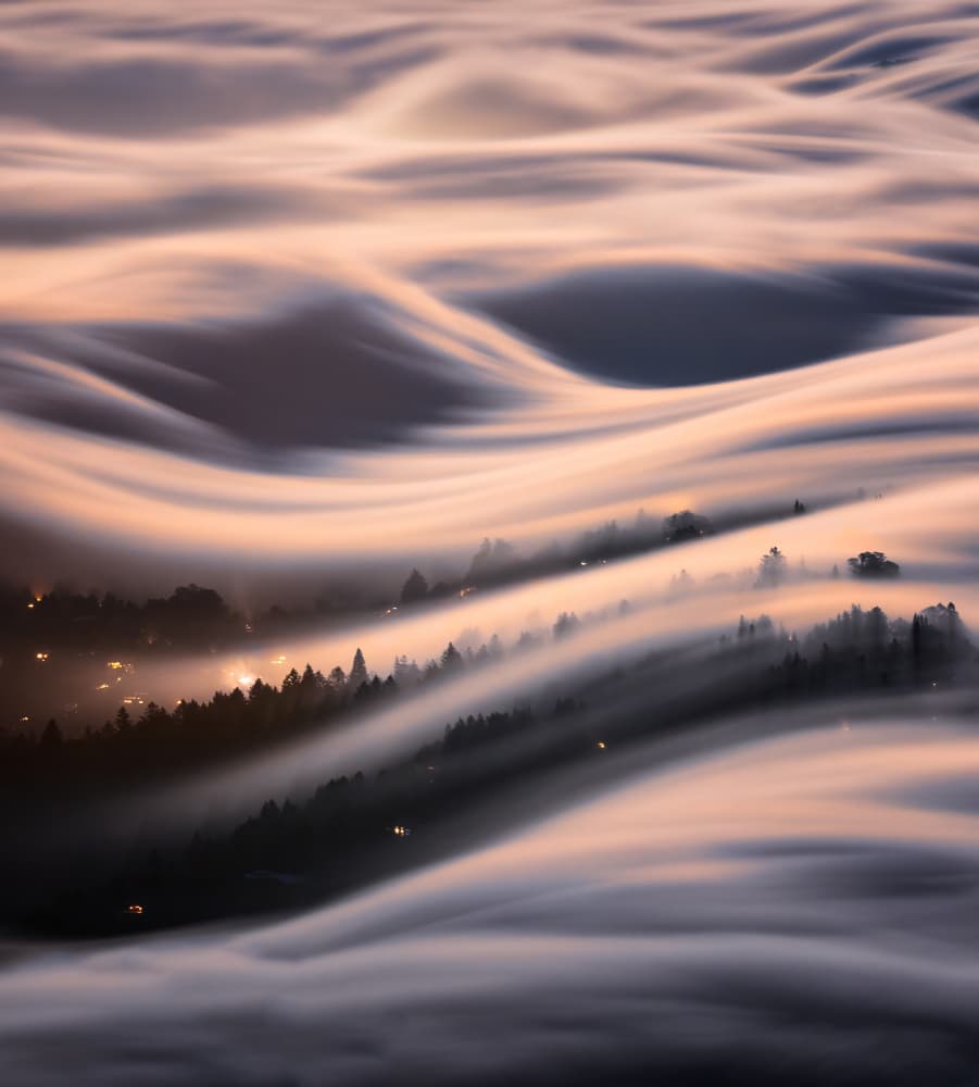 Golden Cloud Waves by Jinghua Li — canvas wall art