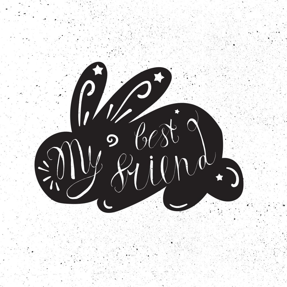 My Best Friend Bunny by Marika Barsrsind — canvas wall art