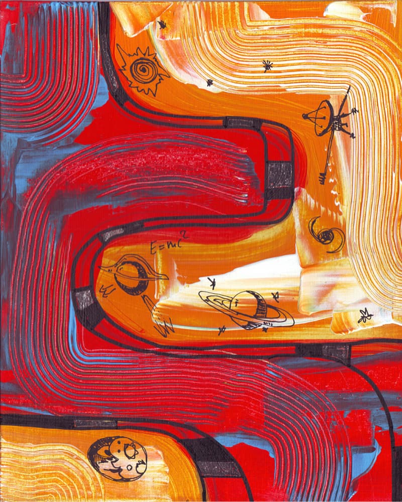 Abstract Space Journey by Rafal Kulik — canvas wall art