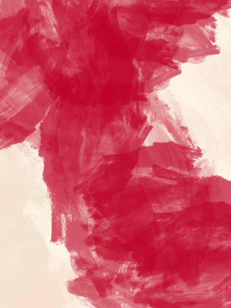 Fluid Crimson Movement by Dina Dankers — canvas wall art