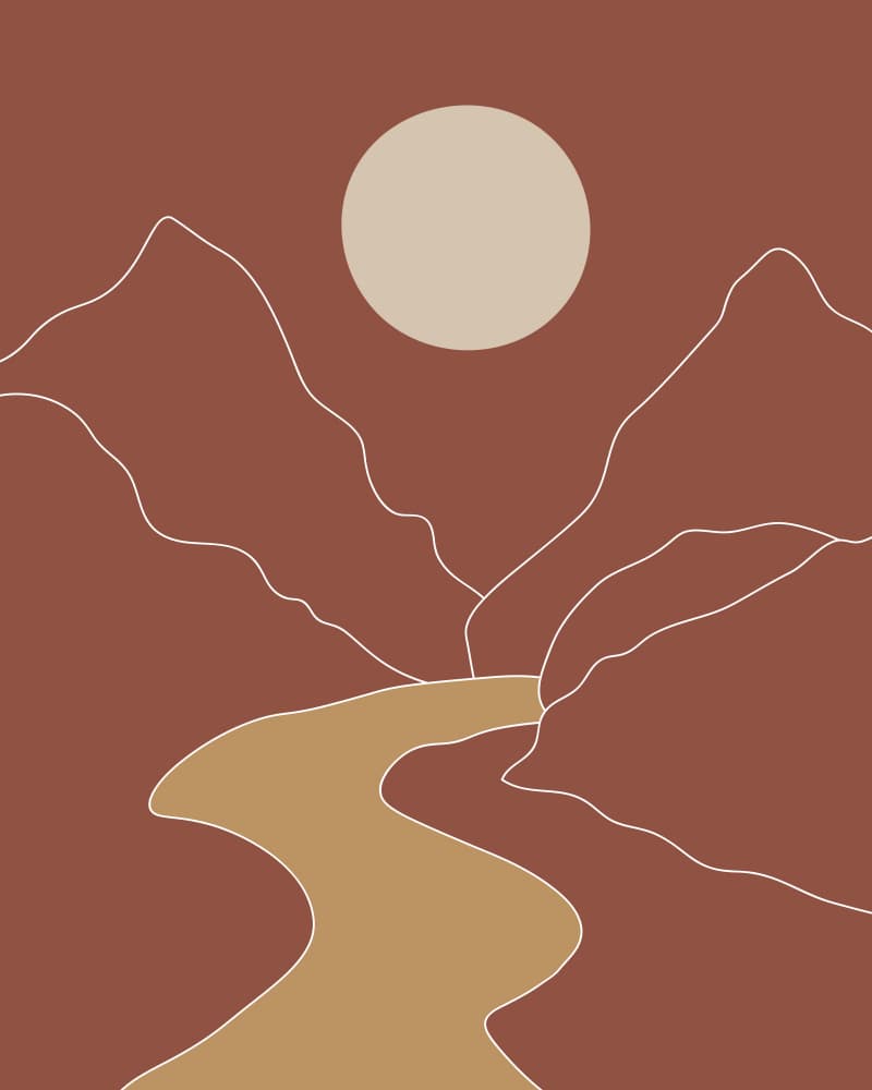 Serene Desert Landscape by Natasha Playell — canvas wall art