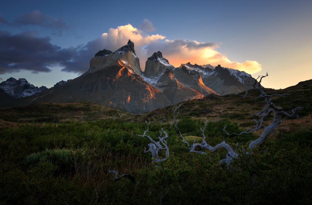 Golden Mountain Sunset by Lijuan Yuan — canvas wall art