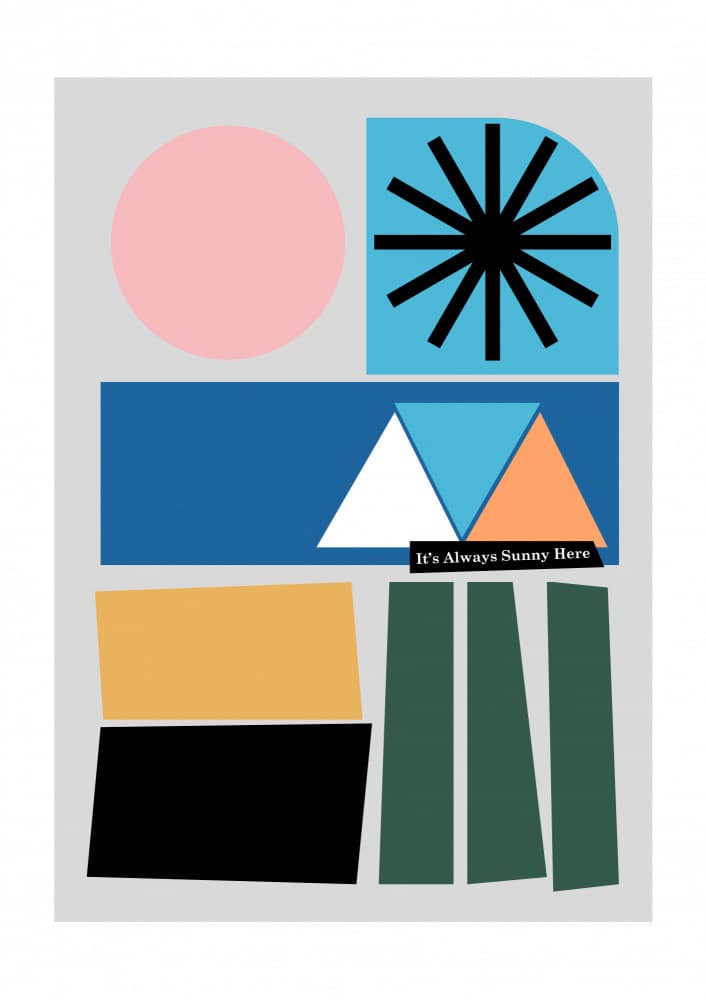 Sunny Geometric Landscape by Frances Collett — canvas wall art