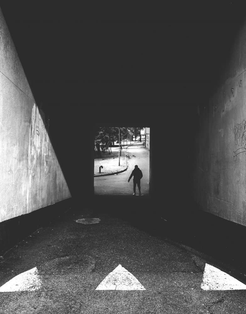 Solitary Tunnel Journey by Alex Ogazzi — canvas wall art
