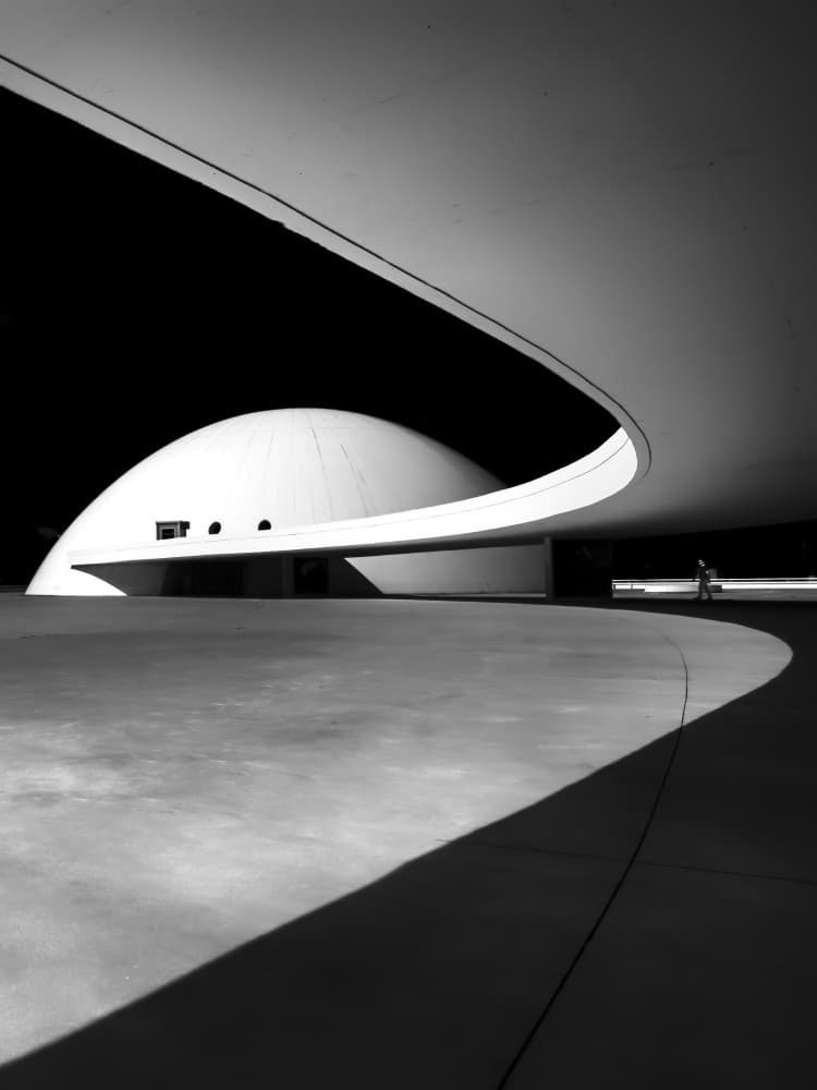 Curved Building Shadows by Martin Steeb — canvas wall art