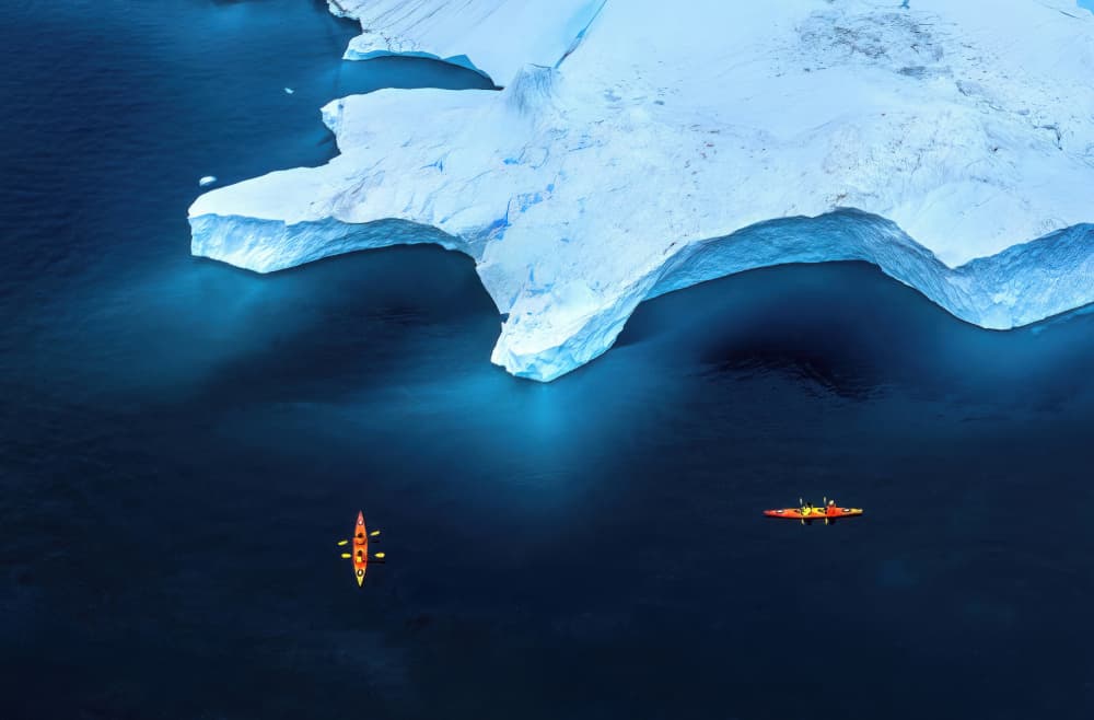 Iceberg Kayaking Expedition by Jie Jin — canvas wall art