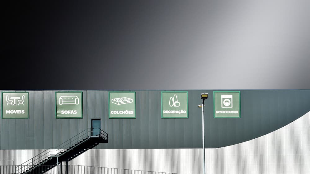 Modern Industrial Facade by Jorge Pimenta — canvas wall art