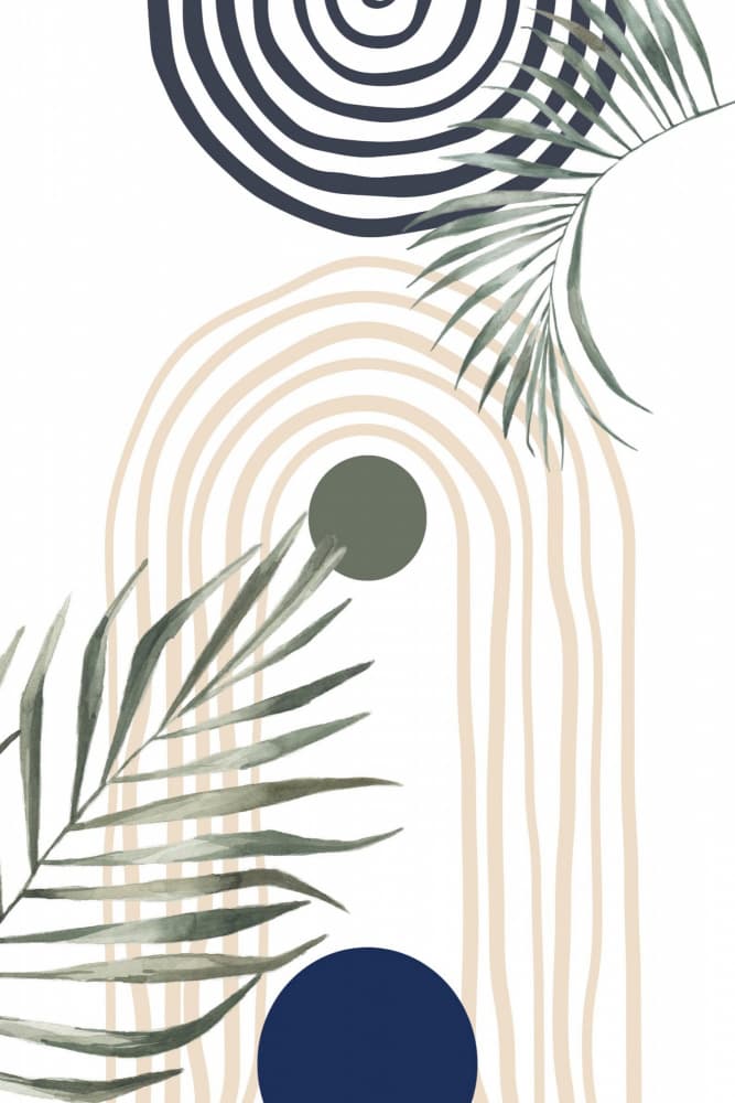 Boho Palm Shapes by Sally Ann Moss — canvas wall art