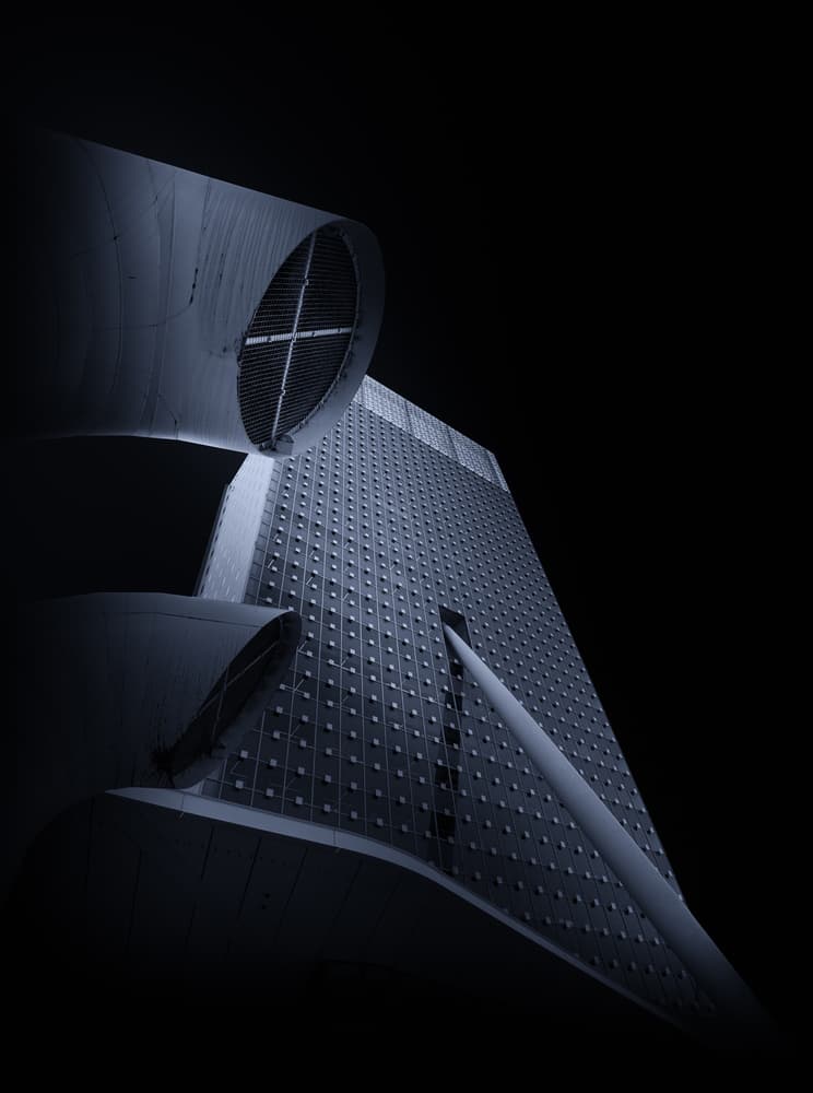 Dark Architectural Form by Jörg  Vollrath — canvas wall art