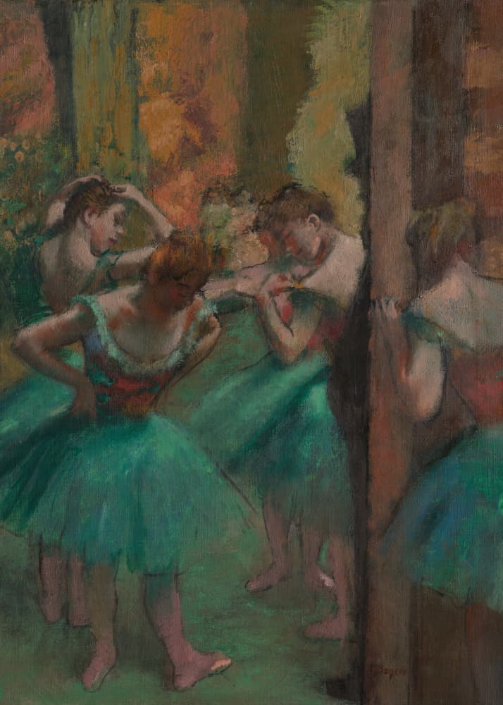 Dancers, Pink and Green by Edgar Degas — canvas wall art