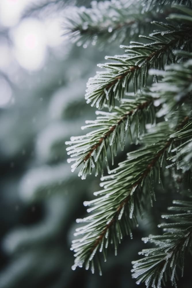 Frosted Pine Whispers by Treechild — canvas wall art