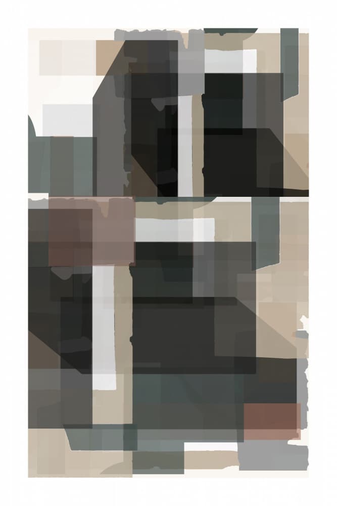 Muted Geometric Overlap by cartissi — canvas wall art