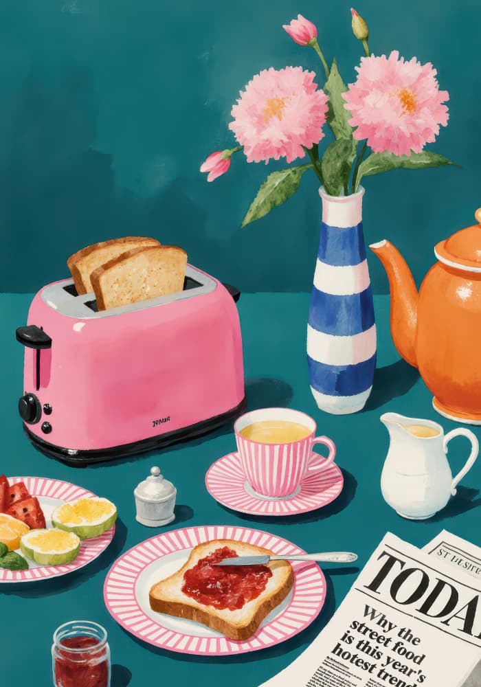 Bright Morning Breakfast by Neetesh Kumar — canvas wall art
