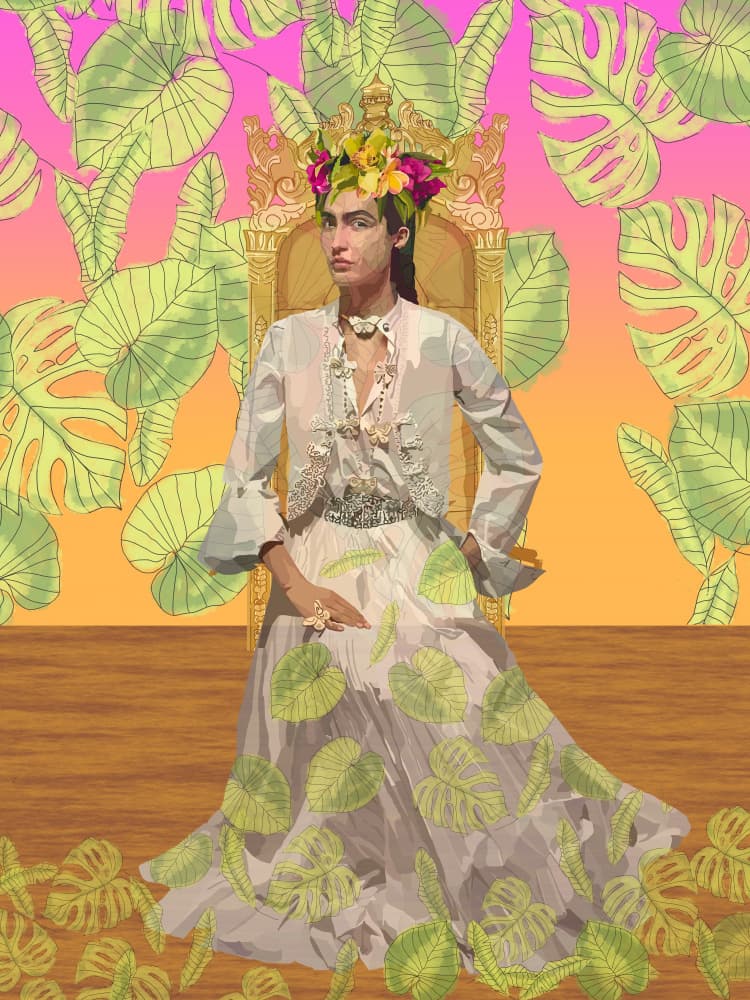 Regal Jungle Queen by Lynnda Rakos — canvas wall art