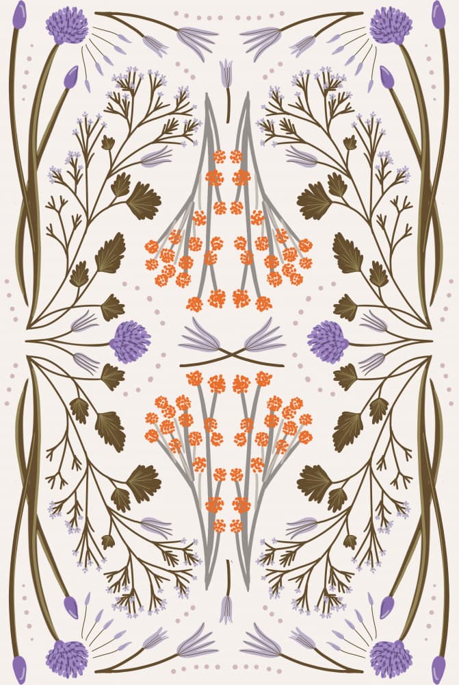 Folk Mirrored - Autumn Vibes by Anis Illustration — canvas wall art