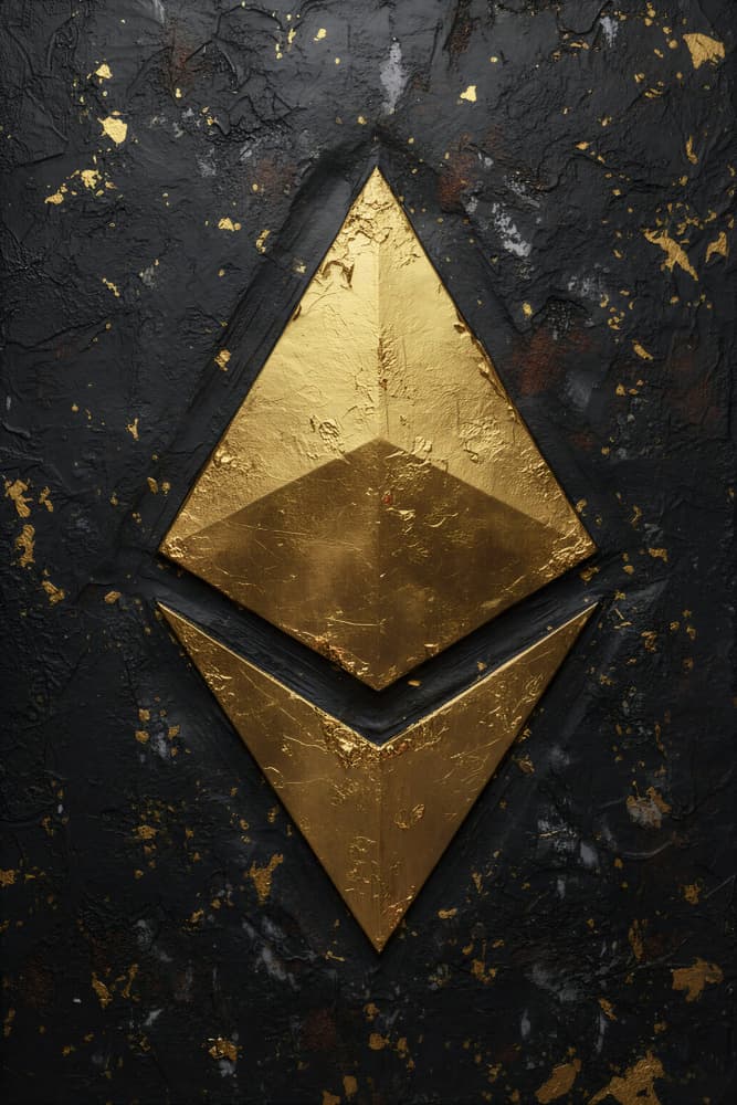 Golden Geometric Symbol by HUGO — canvas wall art