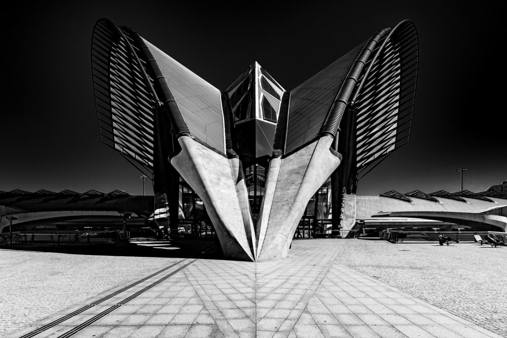 Futuristic Station Architecture by Franco Tessarolo — canvas wall art