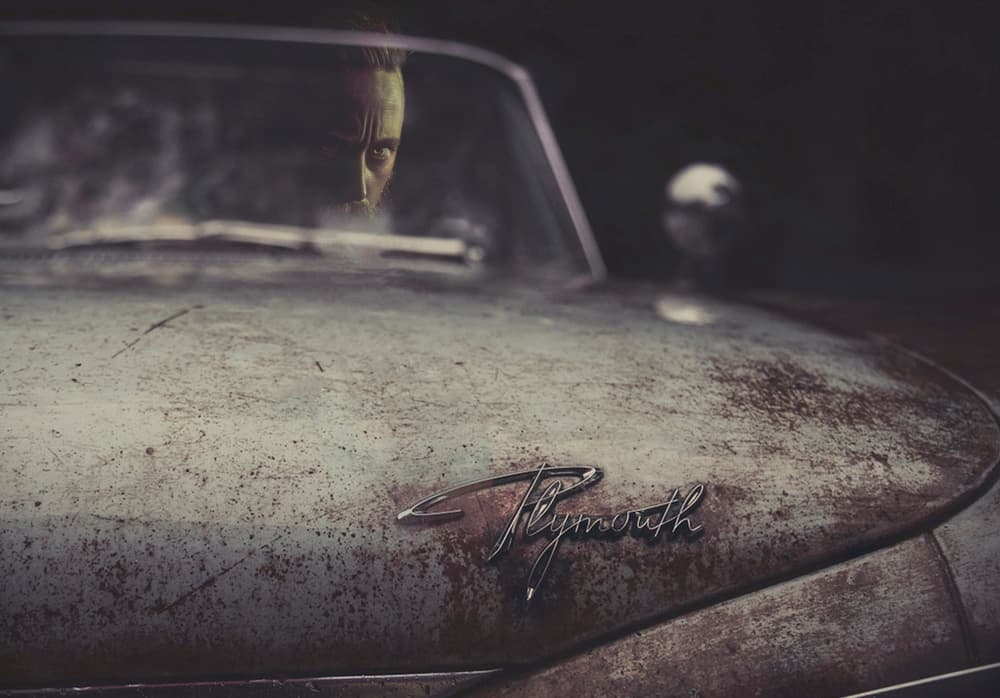 Reflected Gaze Car Hood by gNo — canvas wall art