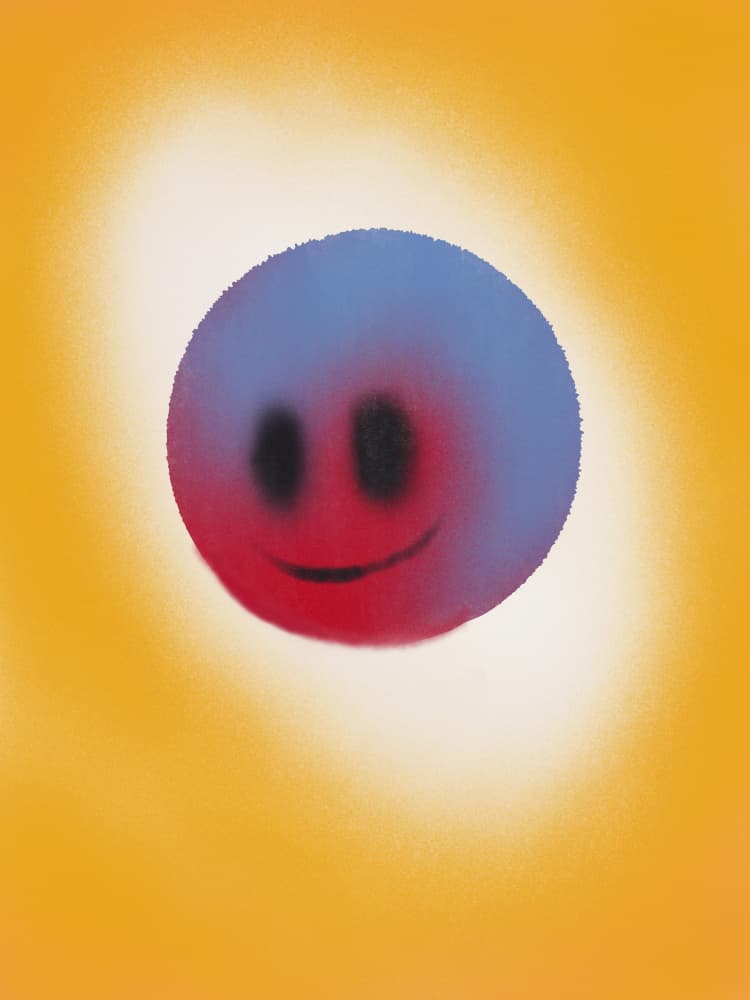 Happy Glowing Sphere by Little Dean — canvas wall art