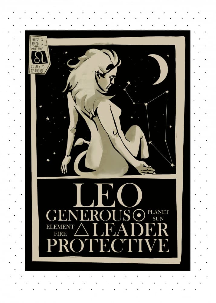 Mystical Leo Lioness by Dion Gem — canvas wall art