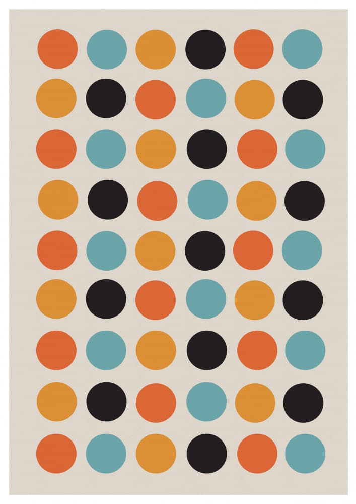 Retro Dot Delight by THE MIUUS STUDIO — canvas wall art