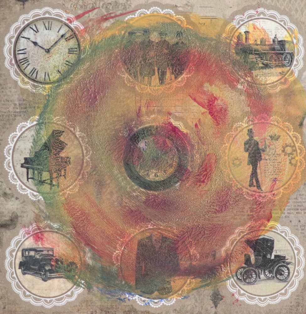 Vintage Time Travel by Santhosh ch — canvas wall art