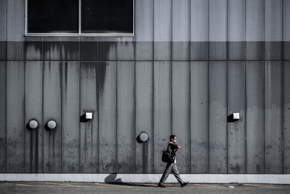 Urban Man Walking by Tetsuya Hashimoto — canvas wall art
