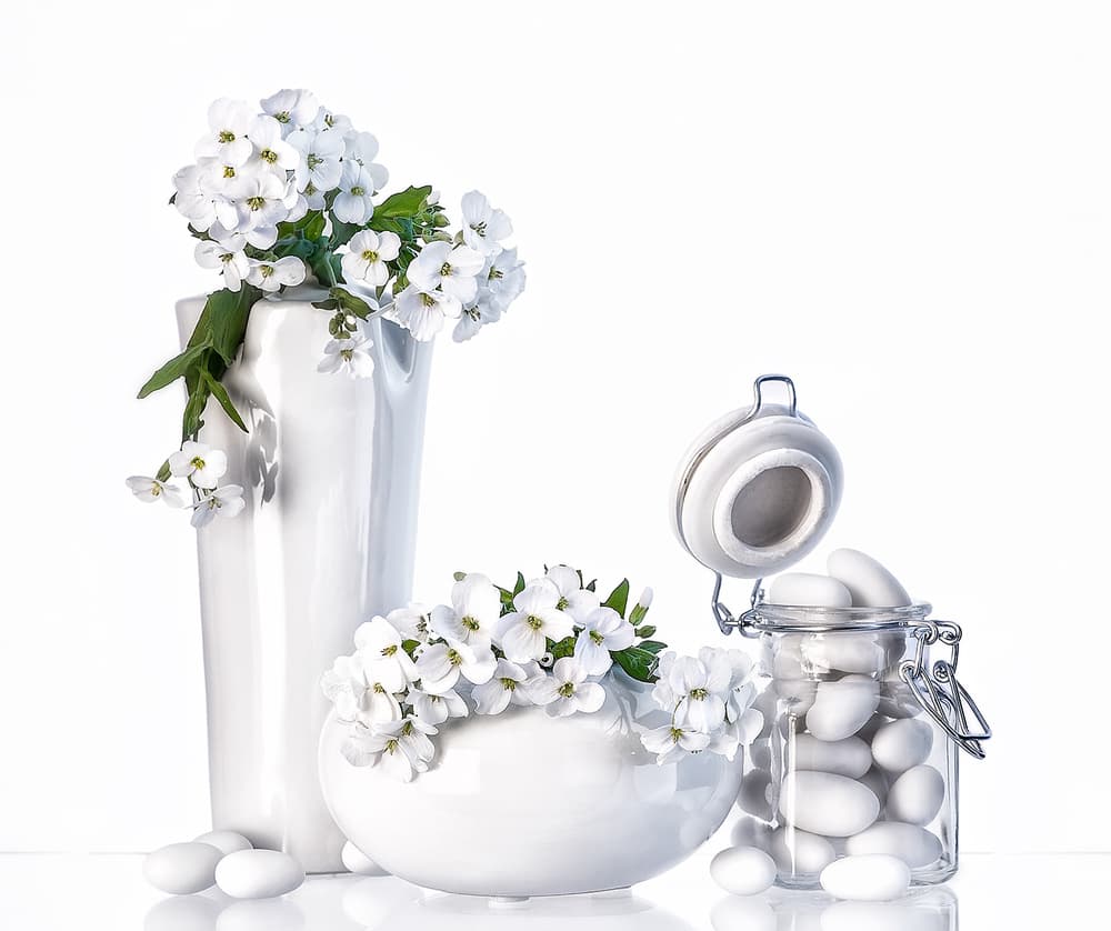 Still life in white by Aida Ianeva — canvas wall art