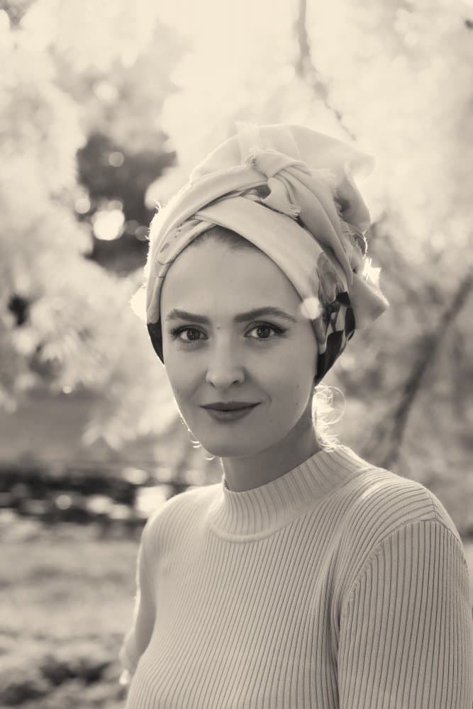 Serene Woman in Turban by Sebastian Prioteasa — canvas wall art