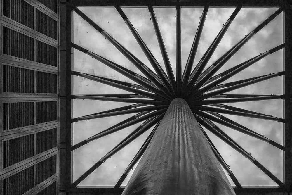Radiating Ceiling Column by Theo Luycx — canvas wall art