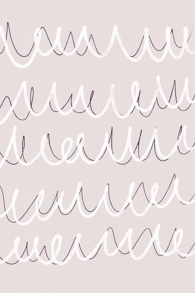 Curved Doodle Waves by uplusmestudio — canvas wall art