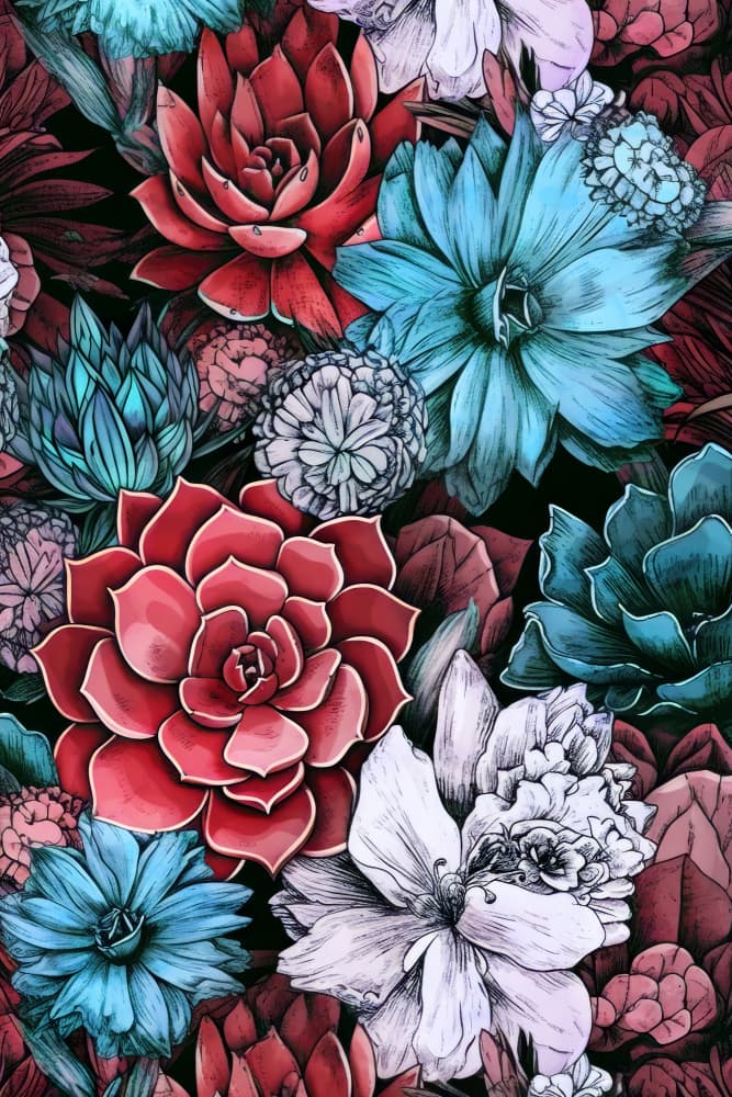 Vibrant Floral Bloom by Justyna Jaszke — canvas wall art
