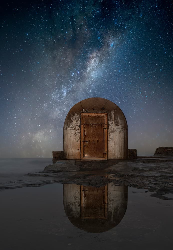 Milky Way Bunker Reflection by Jingshu Zhu — canvas wall art