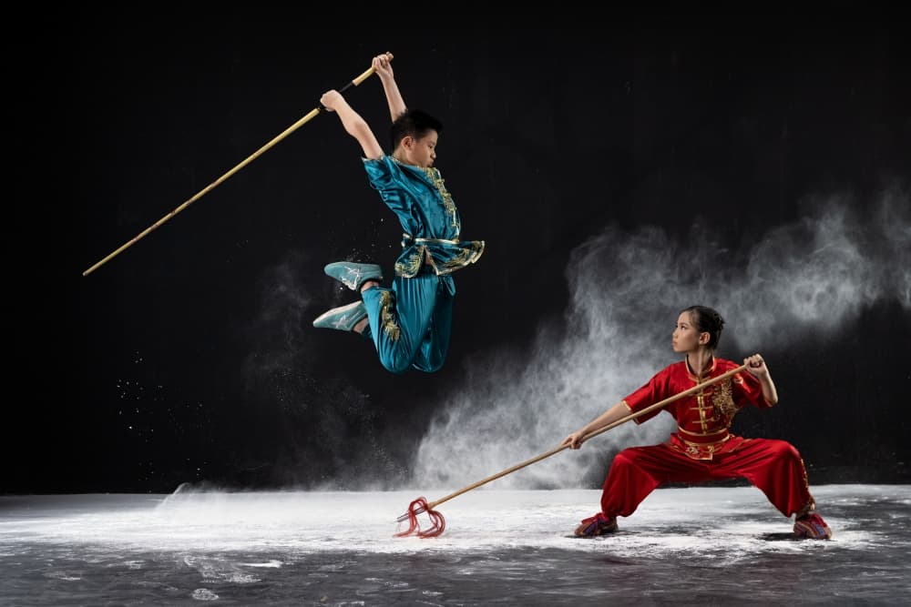 Wushu Kids in Action by Lisdiyanto Suhardjo — canvas wall art