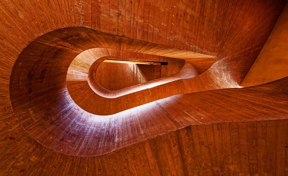Abstract Concrete Spiral by Martin Fleckenstein — canvas wall art