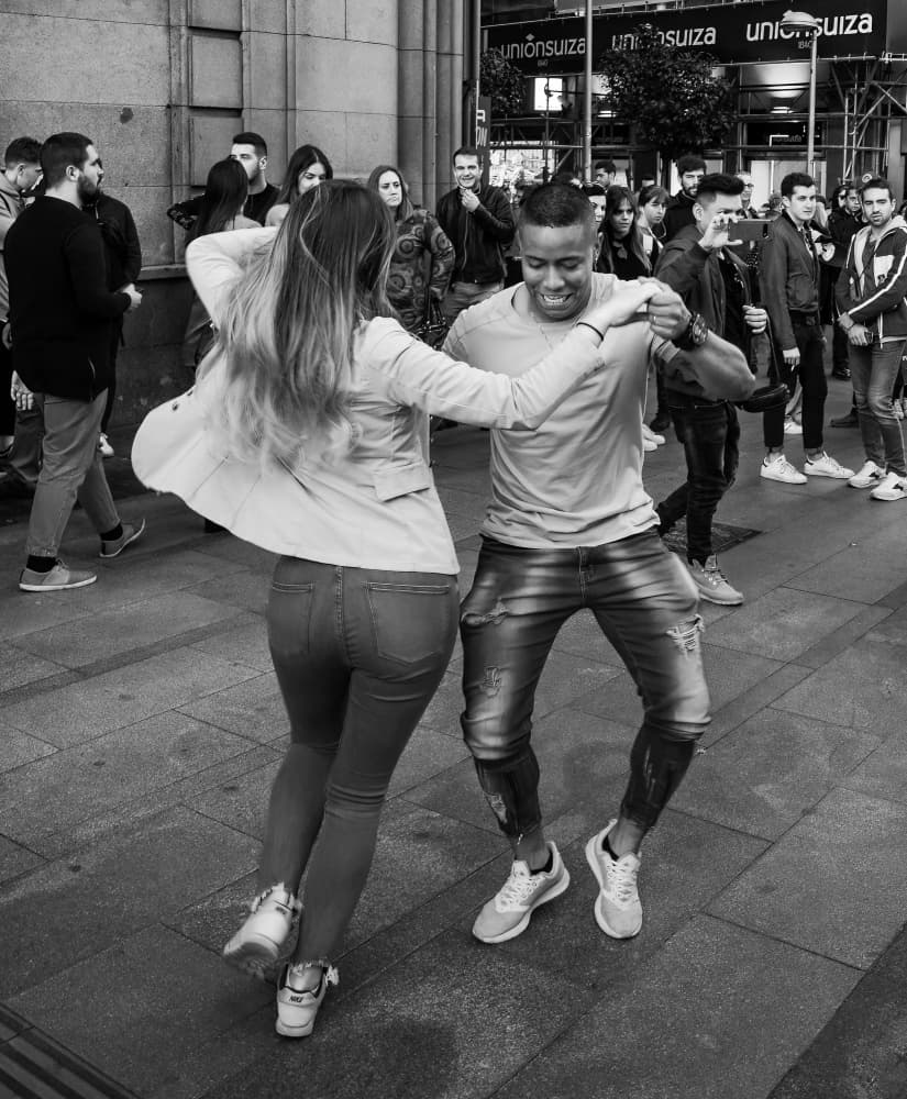 Joyful Street Dance by Itzik Einhorn — canvas wall art
