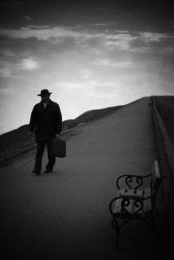 Man Walking Alone by Codrin Lupei — canvas wall art