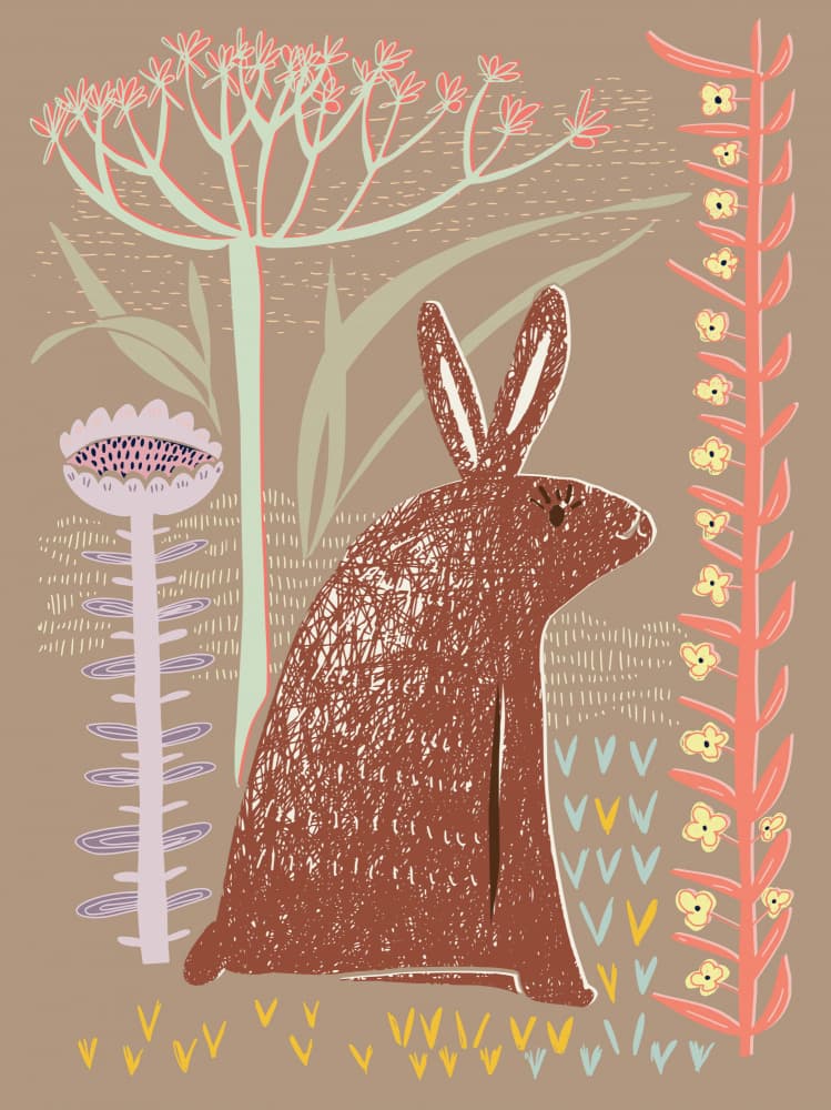 Whimsical Woodland Rabbit