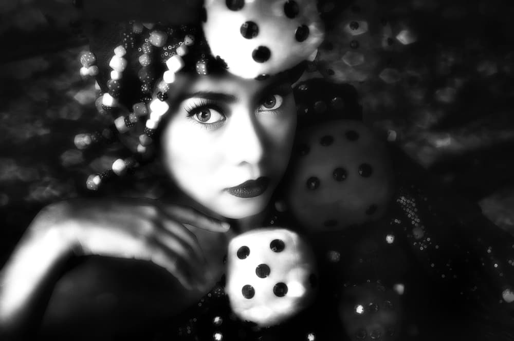 Mysterious Dice Woman by Hari Sulistiawan — canvas wall art