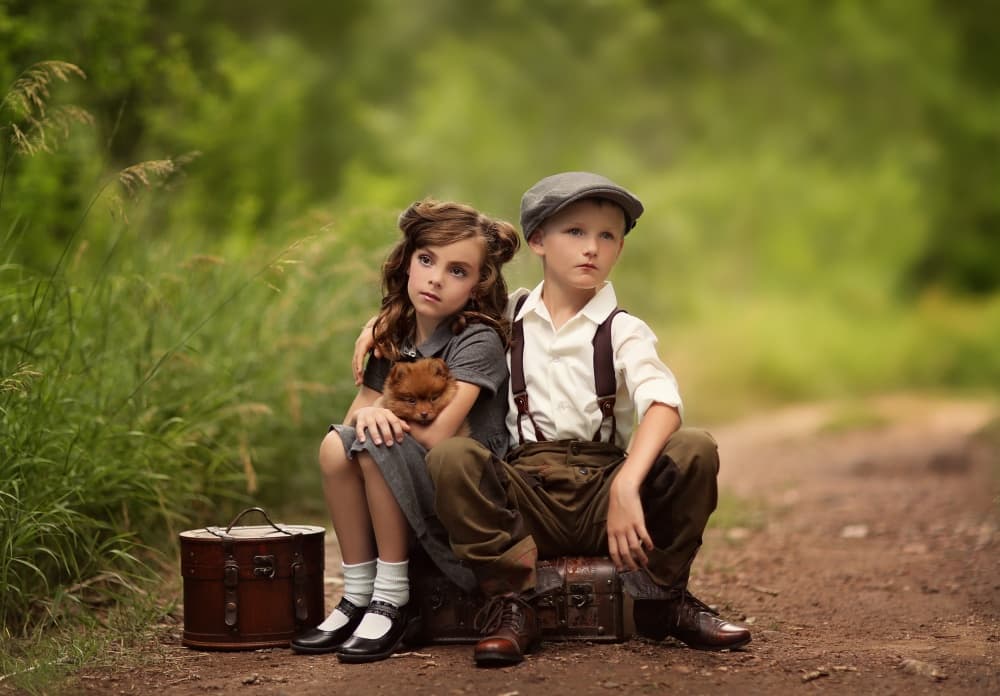Wistful Young Travelers by Katie Andelman — canvas wall art